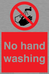 No hand washing